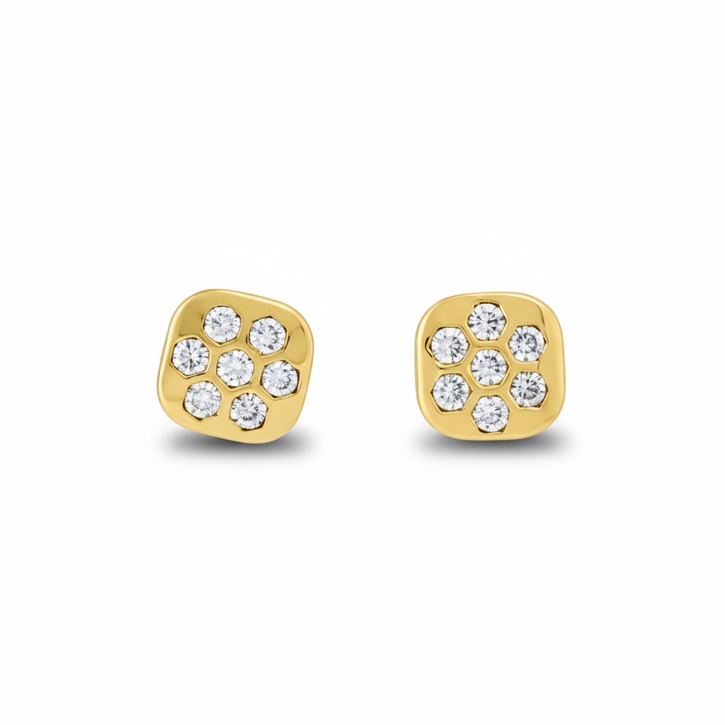 PENDIENTES ORO 18KL CIRCONITAS