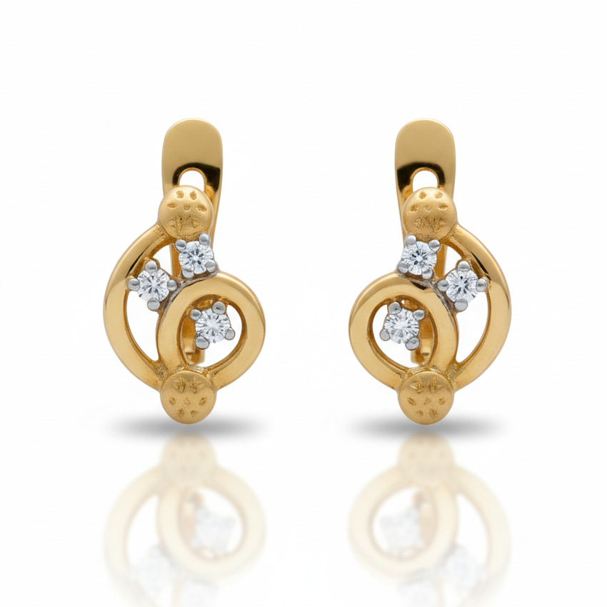 PENDIENTES ORO 18KL CIRCONITAS