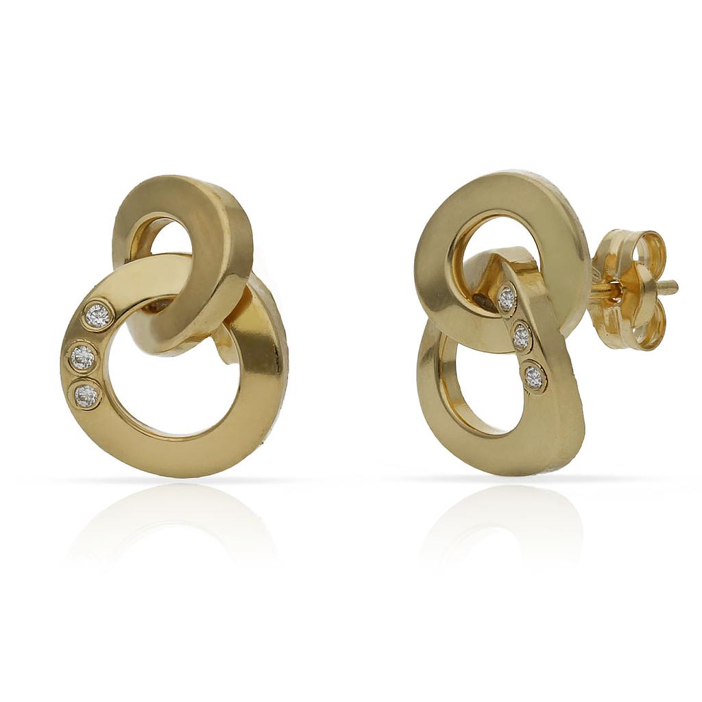 PENDIENTES ORO 18KL CIRCONITAS