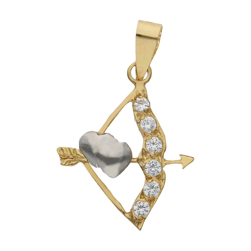 COLGANTE BICOLOR ORO 18KL FLECHAS DE AMOR 