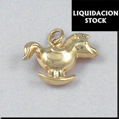 COLGANTE CABALLITO - PLATA 90 Y ORO 10