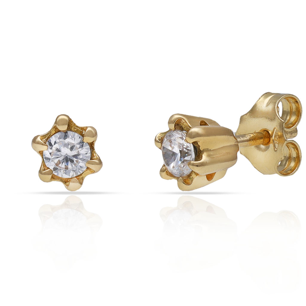 PENDIENTES ORO 18KL CIRCONITAS