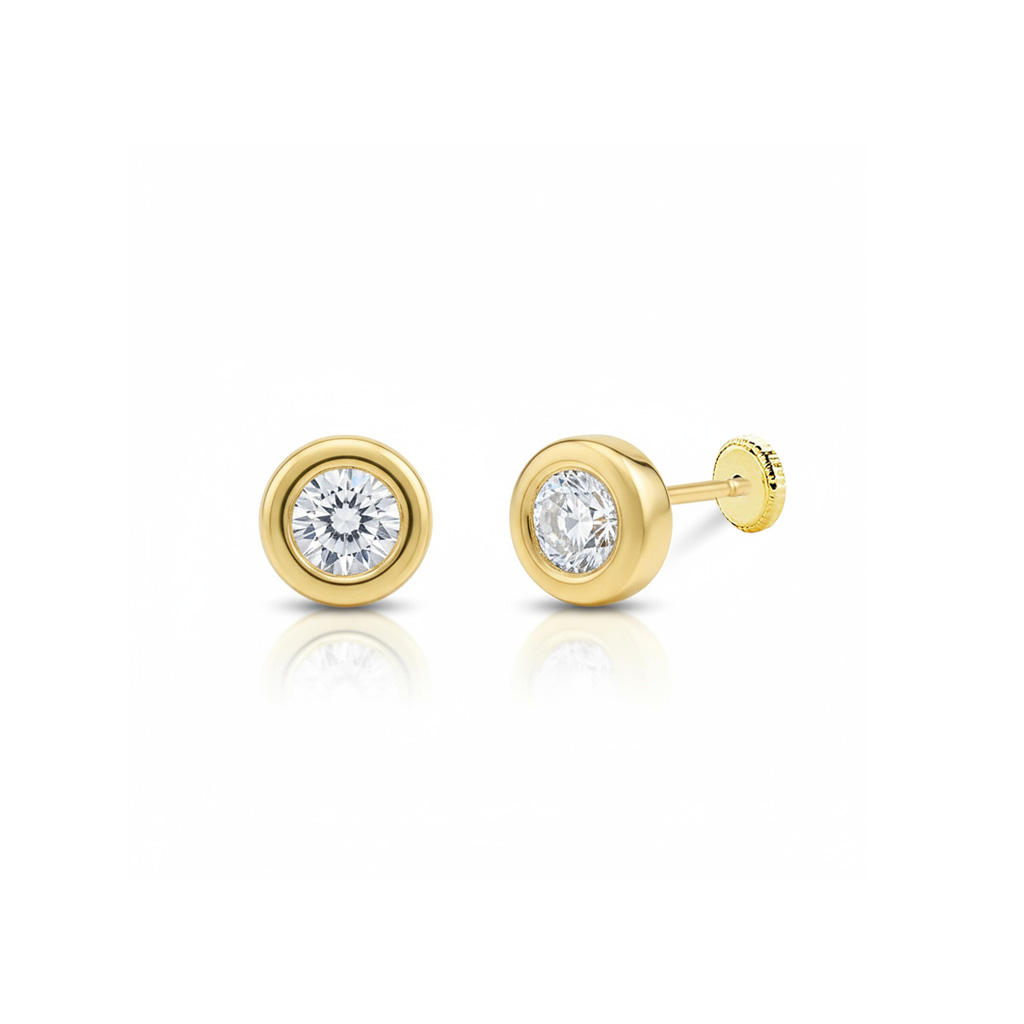PENDIENTES ORO 18KL CIRCONITAS - 5MM