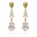 PENDIENTES ORO 18KL CIRCONITAS - 6x27MM