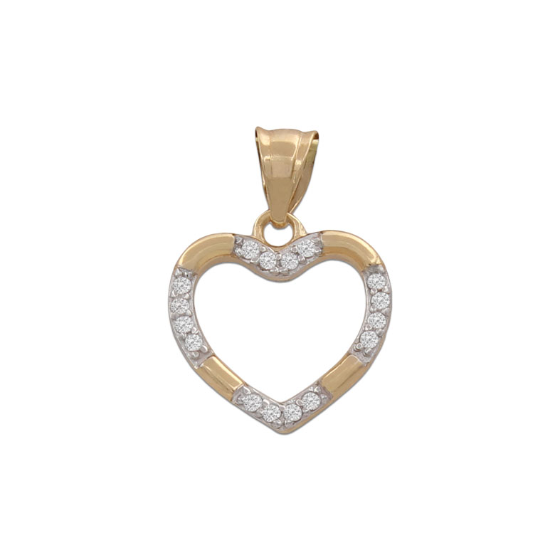 COLGANTE CORAZON ORO 18KL CIRCONITAS - 12x11MM