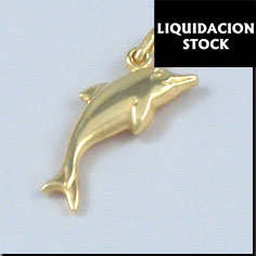 COLGANTE DELFIN - PLATA 90 Y ORO 10