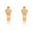 PENDIENTES ORO 18KL CIRCONITAS FLOR