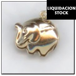 COLGANTE ELEFANTE - PLATA 90 Y ORO 10