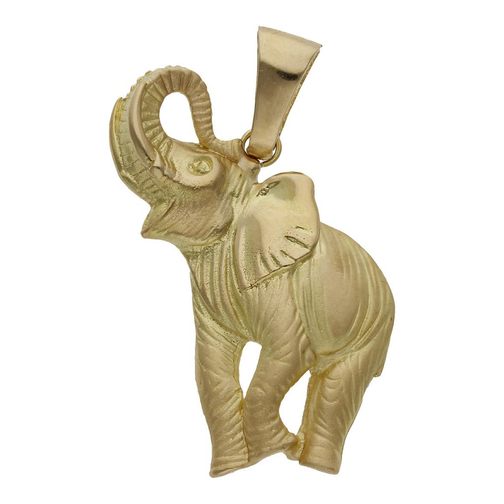 COLGANTE ELEFANTE ORO 18KL - 27x37MM