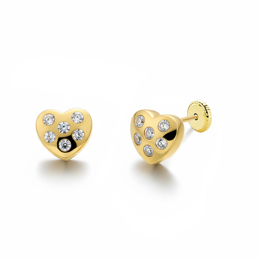 PENDIENTES ORO 18KL CORAZONES