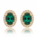 PENDIENTES ORO 18KL CRISOPAL VERDE