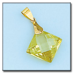 COLGANTE EN ORO DE 18KL PERIDOT