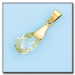 COLGANTE EN ORO DE 18KL PERIDOT