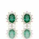 PENDIENTES ORO 18KL ESMERALDAS FINAS
