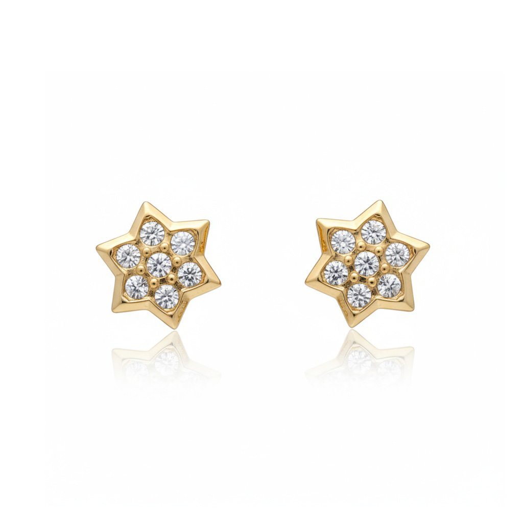 PENDIENTES ORO 18KL ESTRELLAS