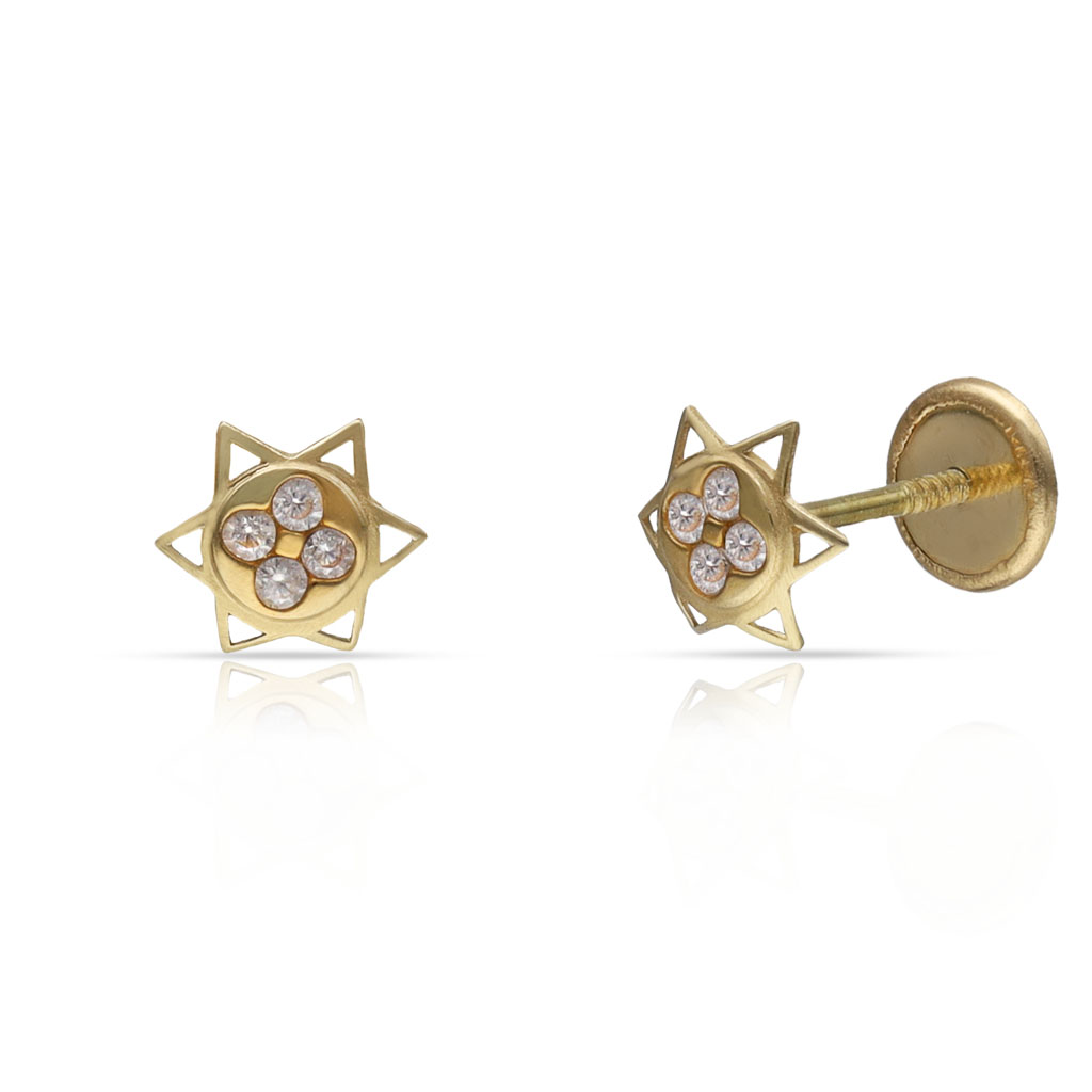 PENDIENTES ORO 18KL ESTRELLAS