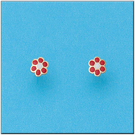 PENDIENTES ORO 18KL FLOR