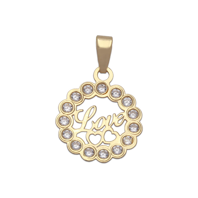 COLGANTE LOVE ORO 18KL CIRCONITAS - 12MM