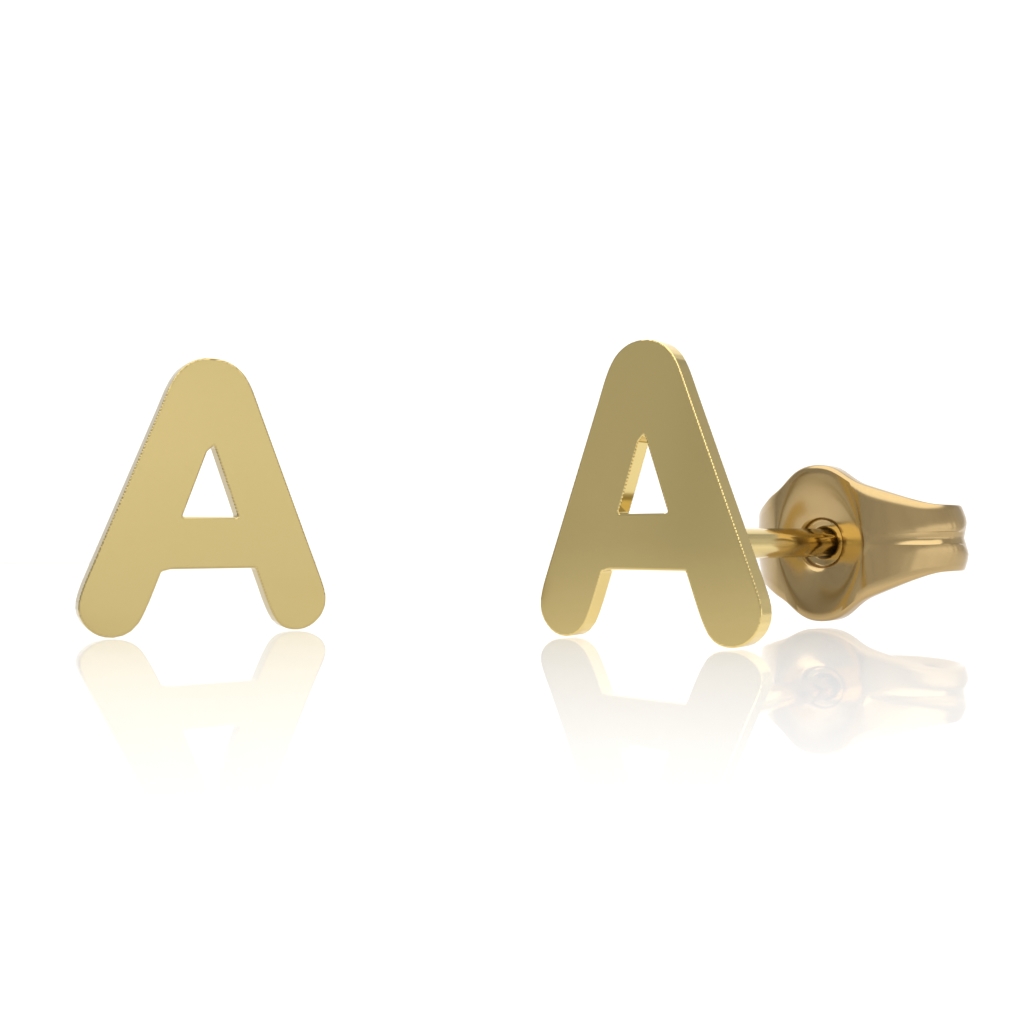 PENDIENTES ORO 18KL INICIALES