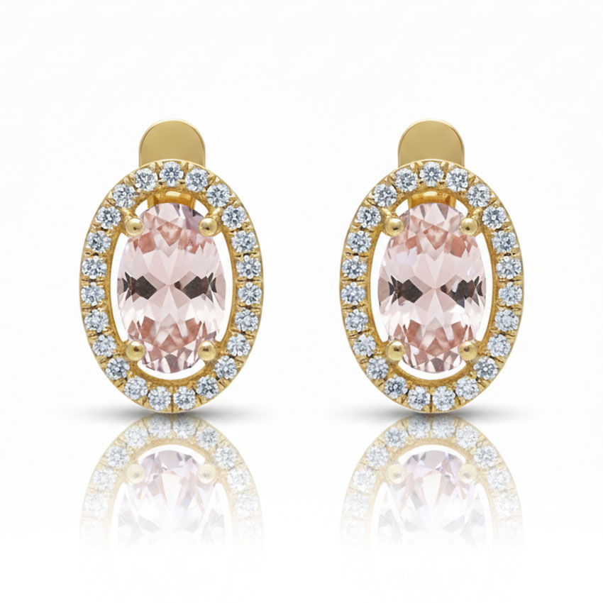 PENDIENTES ORO 18KL NANO MORGANITA