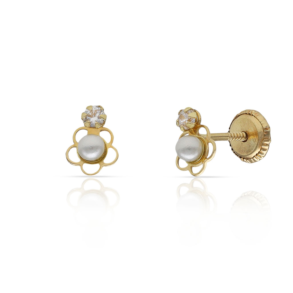 PENDIENTES ORO 18KL PERLAS