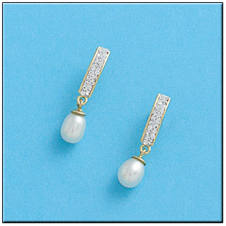 PENDIENTES ORO 18KL PERLAS