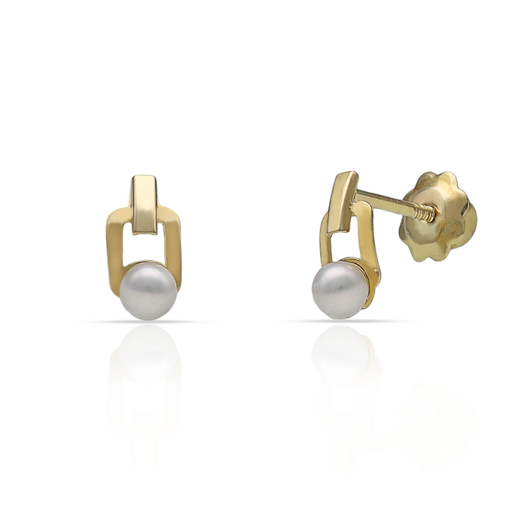 PENDIENTES ORO 18KL PERLAS