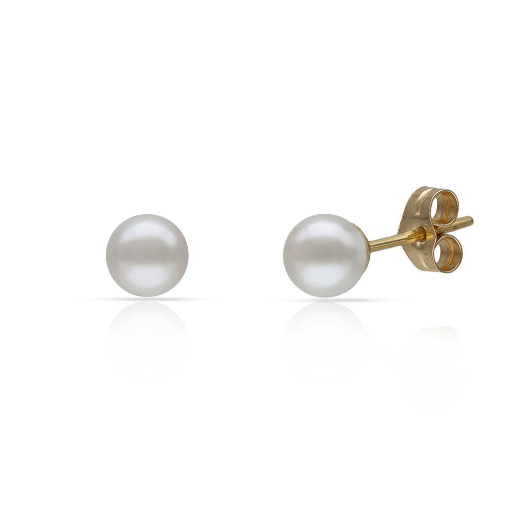 PENDIENTES ORO 18KL PERLAS SHELL 5MM