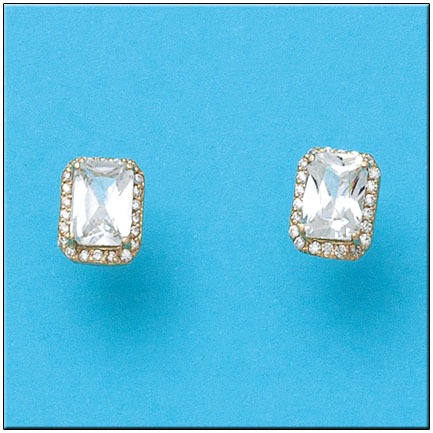 PENDIENTES ORO 18KL RECTANGULAR