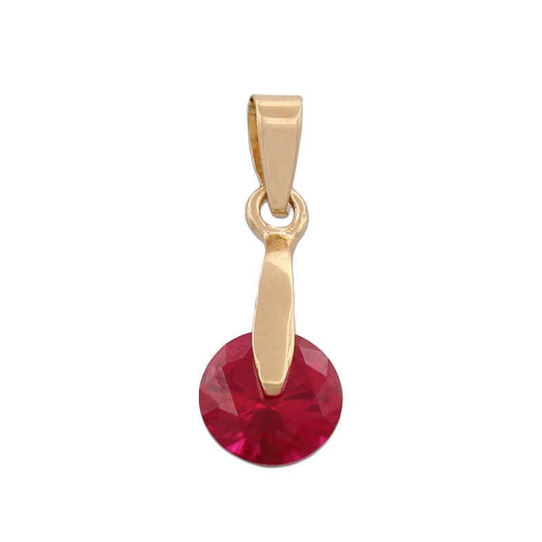 COLGANTE ORO 18KL COLOR ROJO