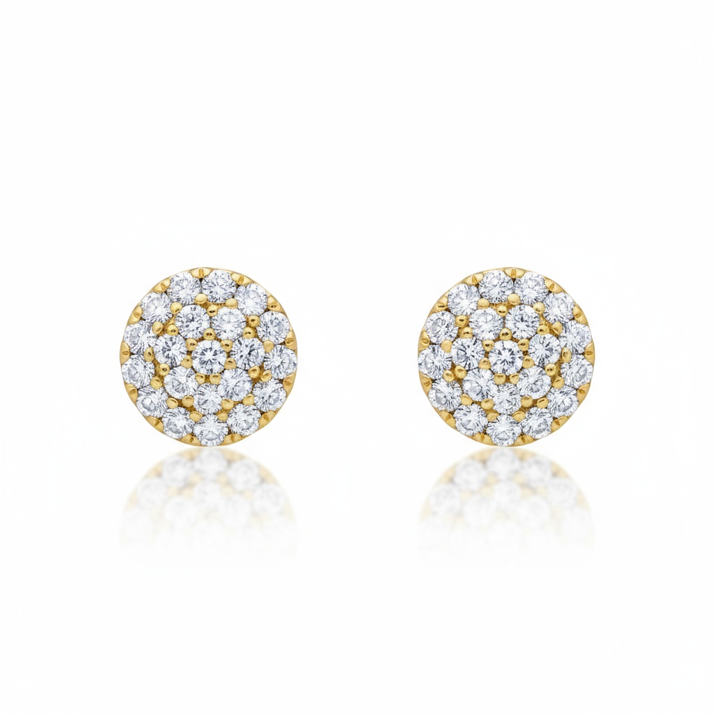 PENDIENTES ORO 18KL REDONDOS 9MM