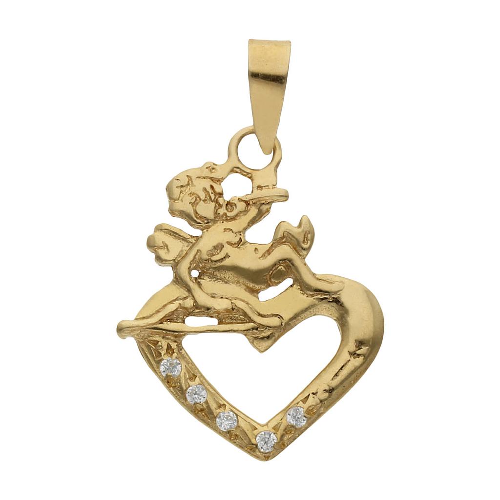 COLGANTE ORO 18KL CORAZON + SAN VALENTIN