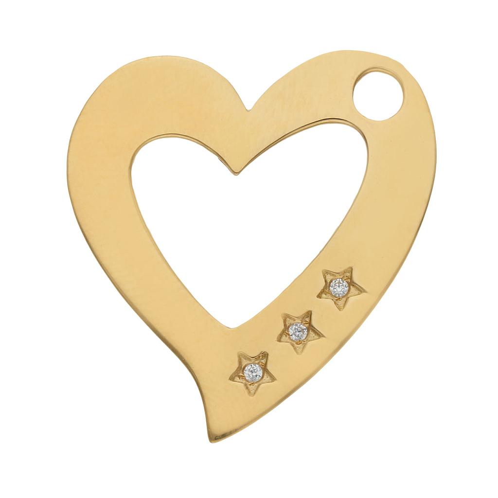 COLGANTE ORO 18KL CORAZON CIRCONITAS