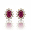 PENDIENTES ORO 18KL RUBIES FINOS