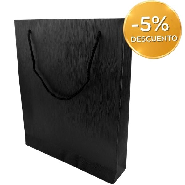BOLSA PAPEL NEGRA 200X50X240 - 20 UNID