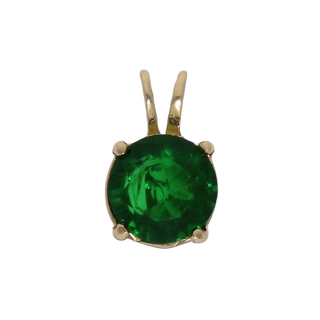 COLGANTE ORO 18KL CRISOPAL VERDE - 7MM