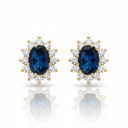 PENDIENTES ORO 18KL ZAFIROS FINOS