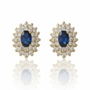PENDIENTES ORO 18KL ZAFIROS FINOS