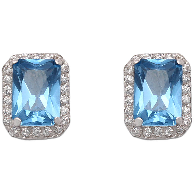 PENDIENTES ORO BLANCO 18KL