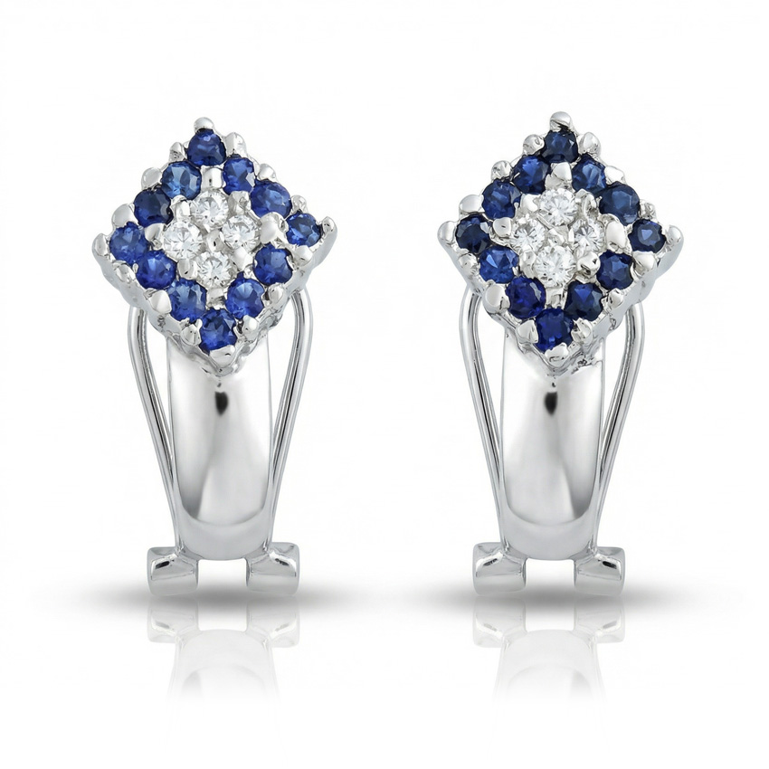 PENDIENTES ORO BLANCO 18KL