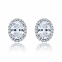 PENDIENTES ORO BLANCO 18KL CIRCONITAS