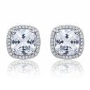 PENDIENTES ORO BLANCO 18KL CIRCONITAS