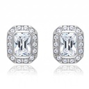 PENDIENTES ORO BLANCO 18KL CIRCONITAS
