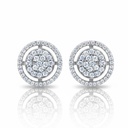 PENDIENTES ORO BLANCO 18KL CIRCONITAS