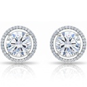 PENDIENTES ORO BLANCO 18KL CIRCONITAS