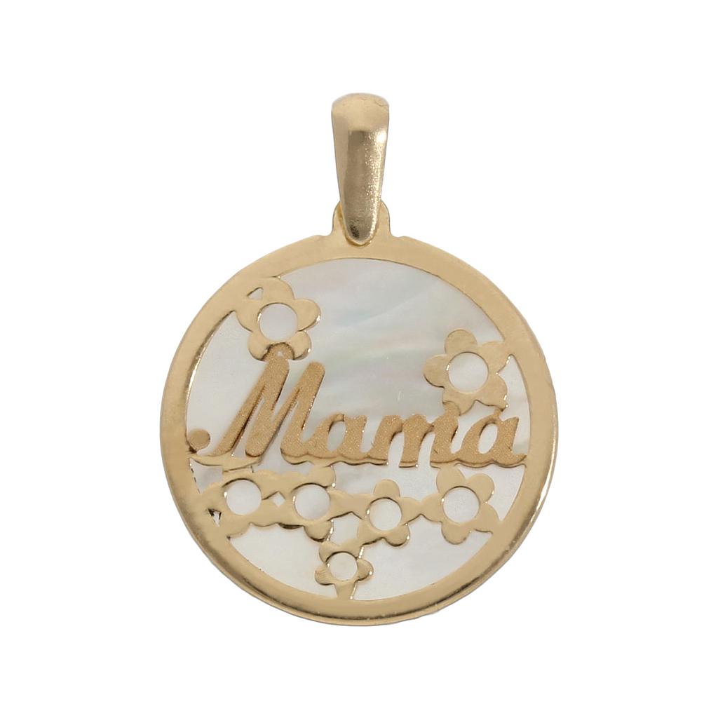 COLGANTE ORO 18KL MAMA NACAR - 17MM