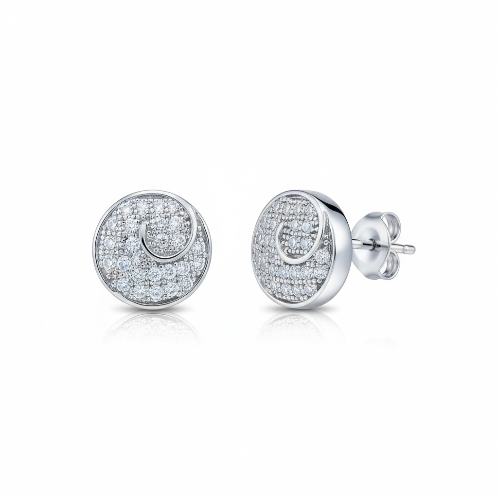 PENDIENTES ORO BLANCO 18KL DIAMANTES