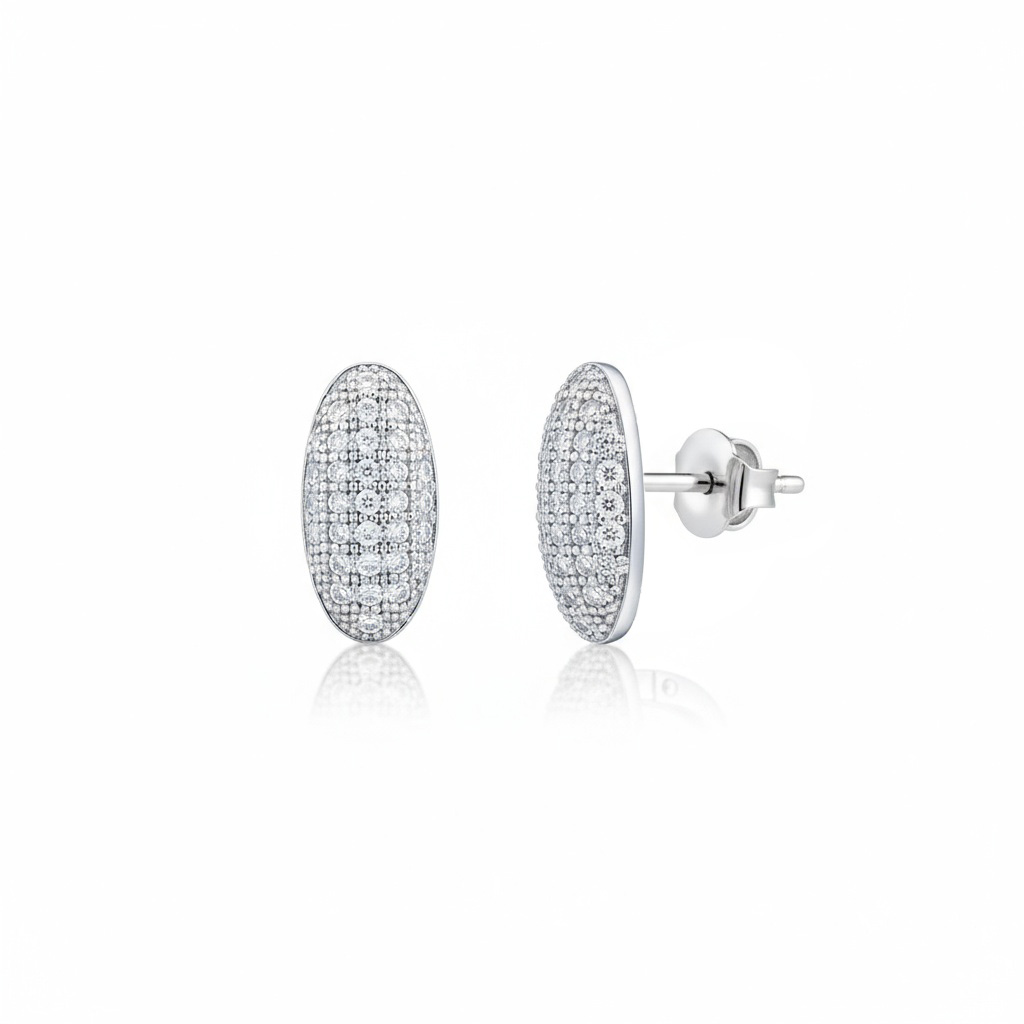 PENDIENTES ORO BLANCO 18KL DIAMANTES