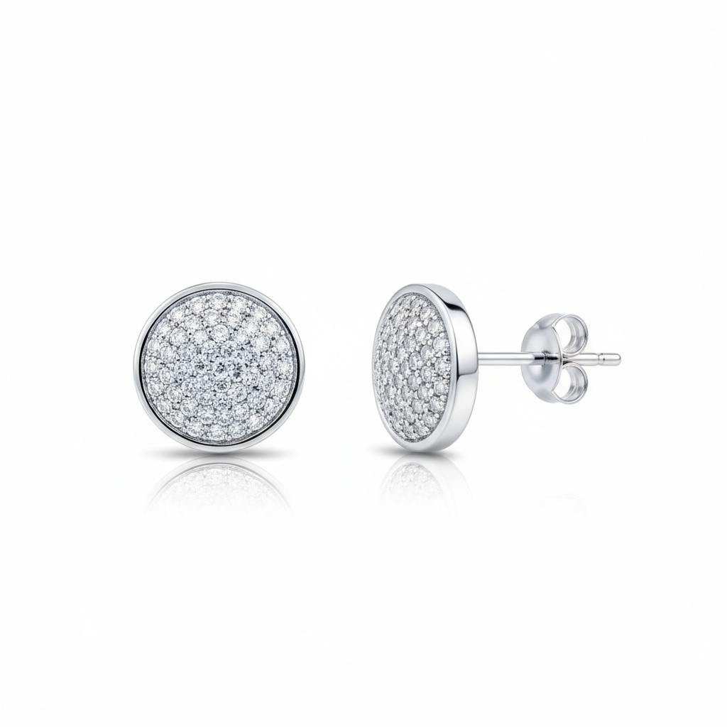PENDIENTES ORO BLANCO 18KL DIAMANTES