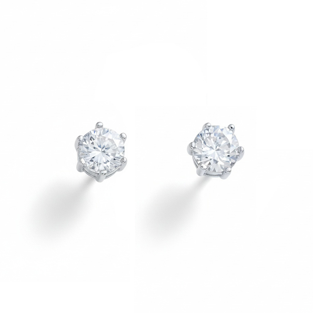 PENDIENTES ORO BLANCO 18KL DIAMANTES